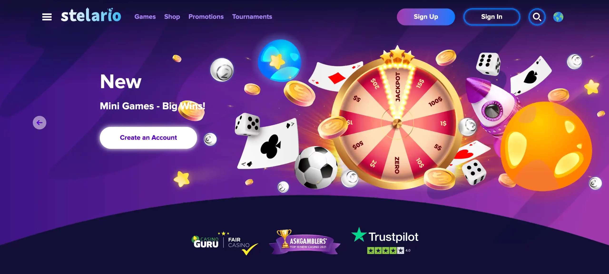 Stelario Casino Games